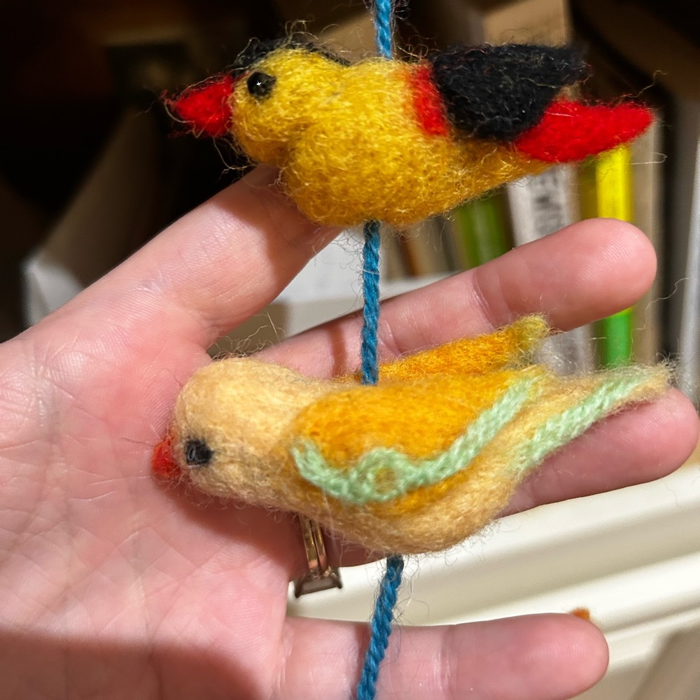 Colorful Felt Bird Toys for Pets handmade